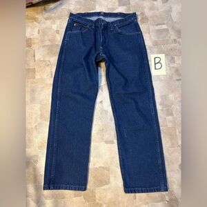 Wrangler Men’s 47MWZ Regular Fit Jeans Size 34x30 Dark Blue